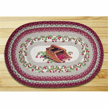 CAPITOL EARTH RUGS Cranberries Oval Patch 65-390C